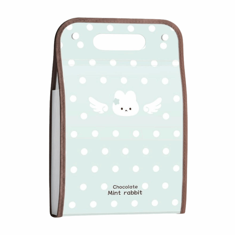 Expandable Accordion File Folder 13 Pockets - 拡張可能なポルカドット柄のファイルフォルダー。13層構造で、持ち運び可能なアコーディオン式ファイルフォルダー。ハンドル付きで、複数のポケットが付いています。
