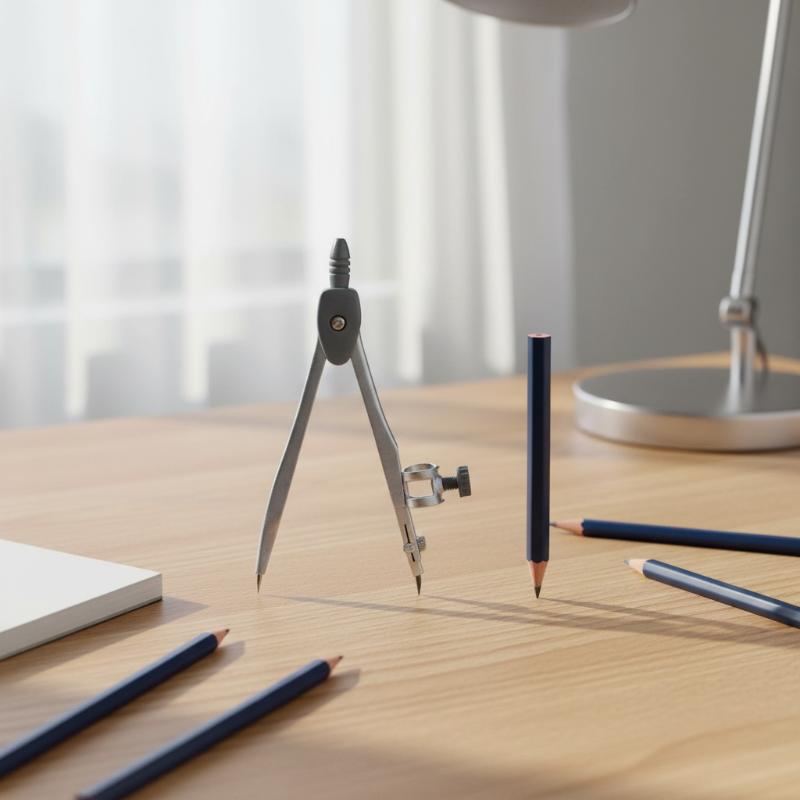 金属製のロック機構付きコンパスセット。滑り止め加工が施され、 - Math Geometry Set With Compass のレビューと価格