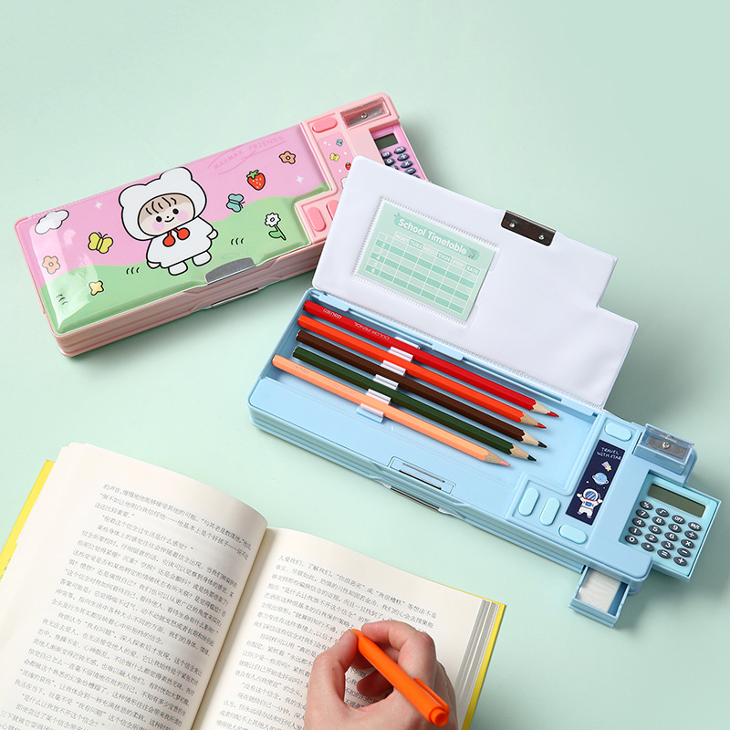 多機能プラスチック製文房具ボックス（電卓付き）、両面マグネッ - Scientific Calculator For Secondary School のレビューと価格