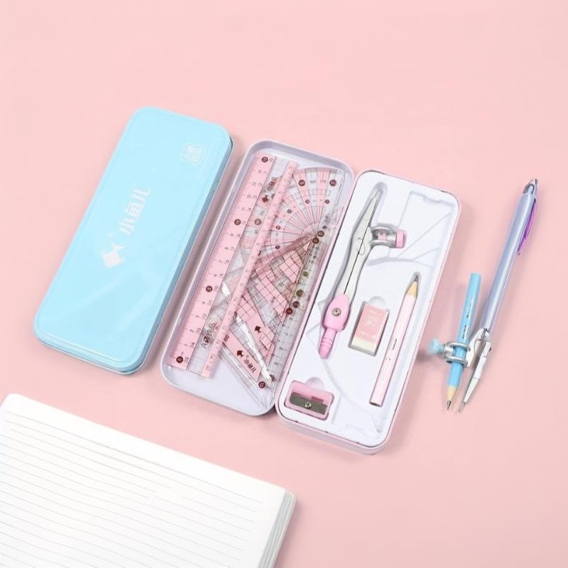 8点セットの幾何学数学用画材セット。定規、コンパス、鉛筆がセ - Math Geometry Set With Compass のレビューと価格