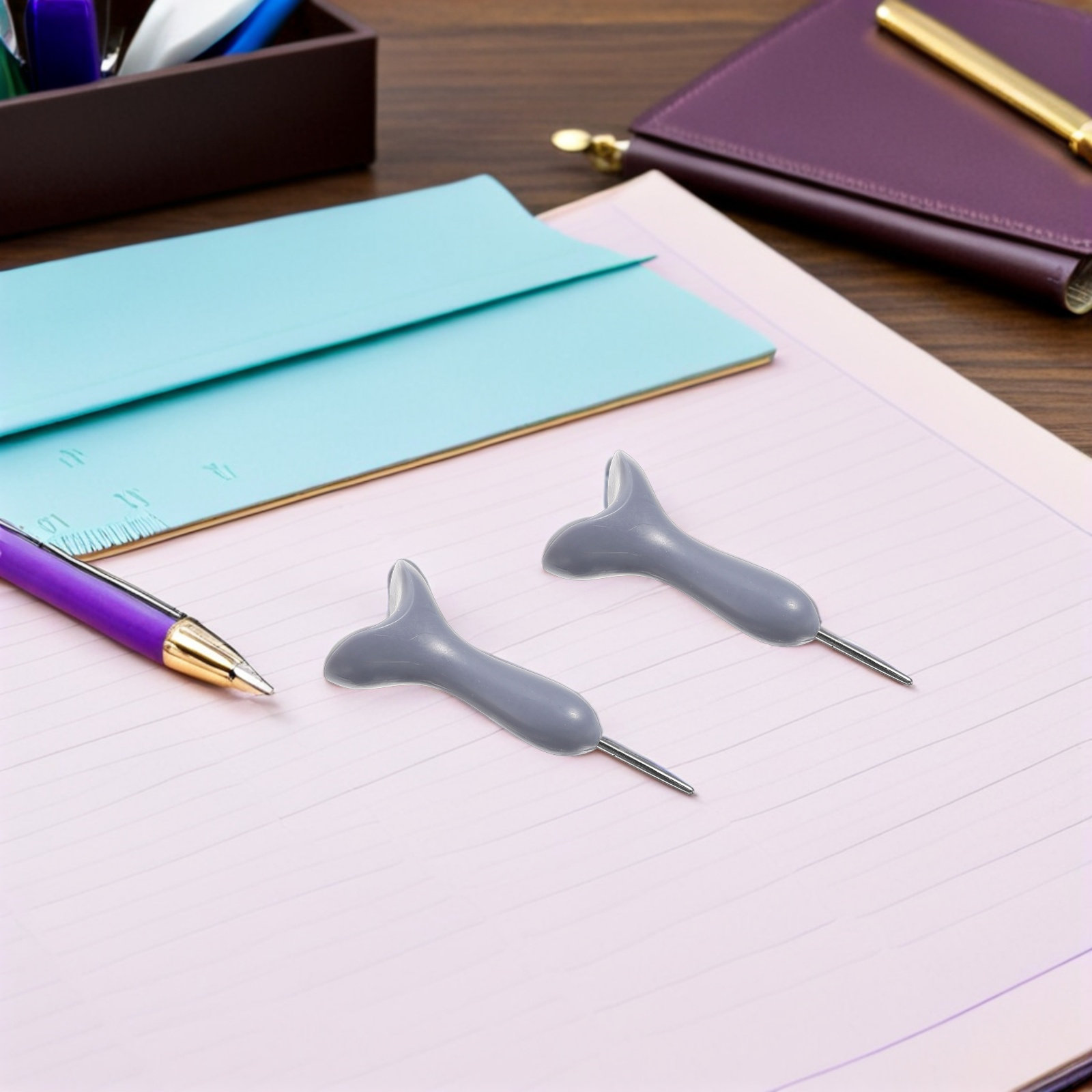 2本セット、点字ペン、グレー、持ち運び可能なサドル型、点字を - Writing Tools のレビューと価格