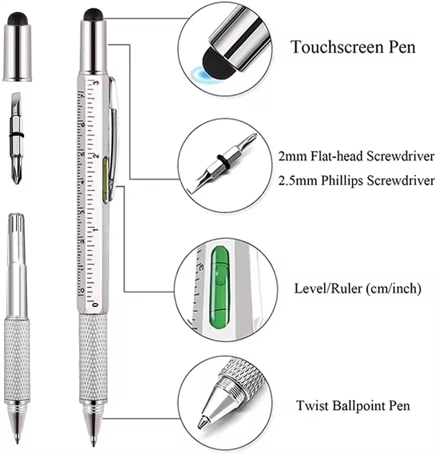 7 in 1 多機能ペン タッチスクリーンスタイラス 静電容 - Writing Tools のレビューと価格