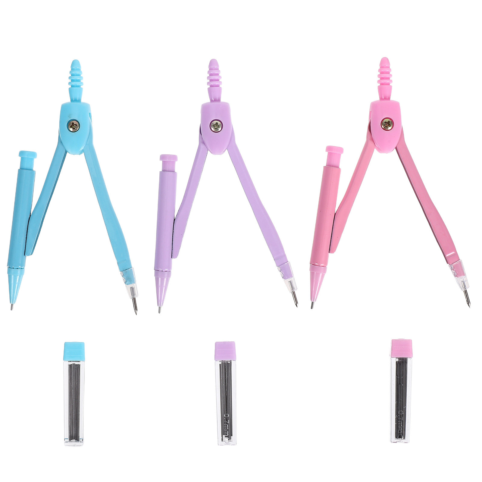 金属製コンパス、幾何学図面作成セット。学生、オフィス、家庭で - Math Geometry Set With Compass のレビューと価格